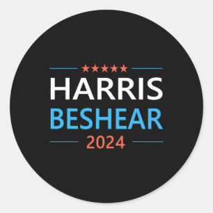 Adesivo Redondo Beshear 2024 Para O Presidente Patriótico Kamala D