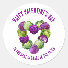 Adesivo Redondo BEST CABBAGE IN THE PATCH Valentine Couples