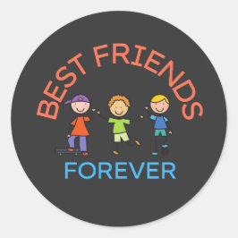 ADESIVO REDONDO BEST FRIENDS FOREVER, FRIENDSHIP, FRIEND DAY