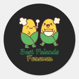 ADESIVO REDONDO BEST FRIENDS FOREVER, FUNNY, GIFTS, BEST FRIEND