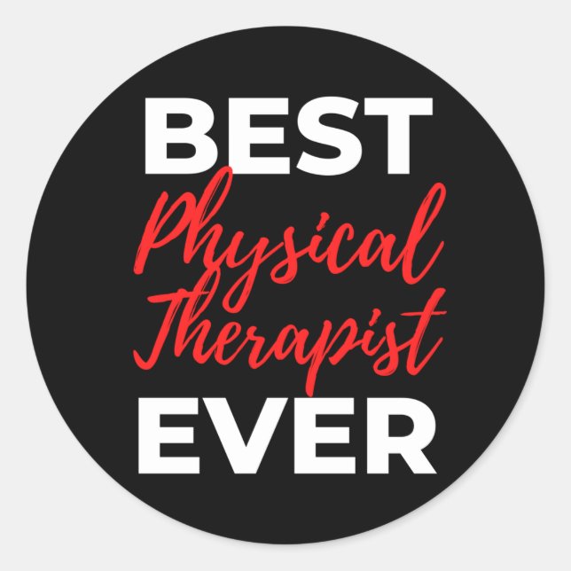Adesivo Redondo Best Physical Therapist Ever (Frente)
