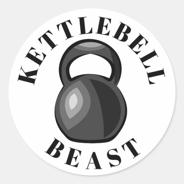 Adesivo Redondo Besta Kettlebell. Kettlebell Lover (Frente)