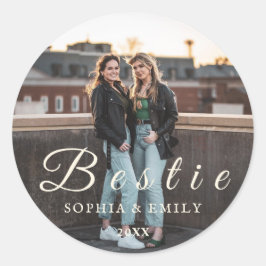 Adesivo Redondo Bestie Collage Sticker – Names & Year Personalized