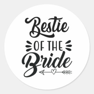 Adesivo Redondo Bestie Da Família Noiva Festa de casamento Bridal 