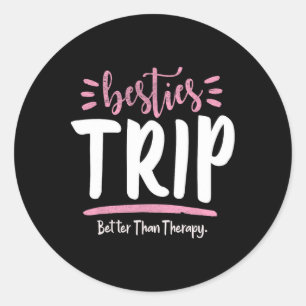 Adesivo Redondo Besties Meninas Férias Férias Férias Férias Férias