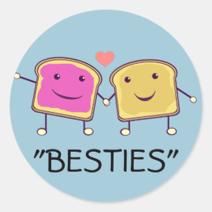 Adesivo Redondo Besties PBJ