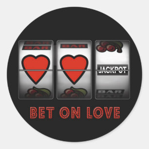 Adesivo Redondo Bet on Love Sticker