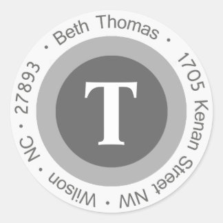 Adesivo Redondo Beth Thomas Round Endereço Labels