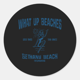 Adesivo Redondo Bethany Beach Delaware De Funny Vintage Beaches Te