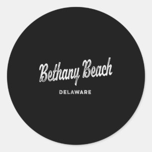 Adesivo Redondo Bethany Beach Delaware De Vintage Athletic Sports