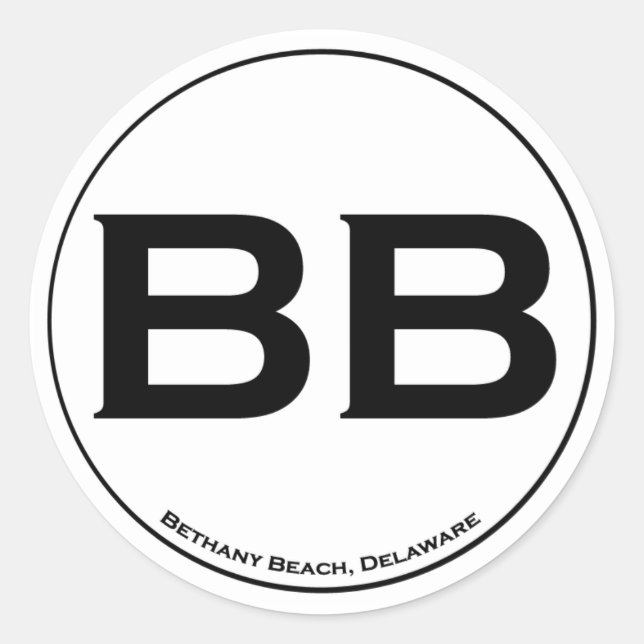 Adesivo Redondo Bethany Beach Stickers (Frente)