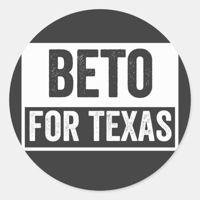 Adesivo Redondo beto FOR TEXAS (Frente)