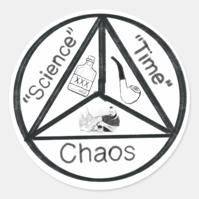 Adesivo Redondo Bets Bourbon Research Group Logo Sticker (Frente)