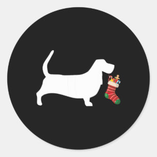 Adesivo Redondo Bett Hound Christmas Stoffer Dog Para Homens