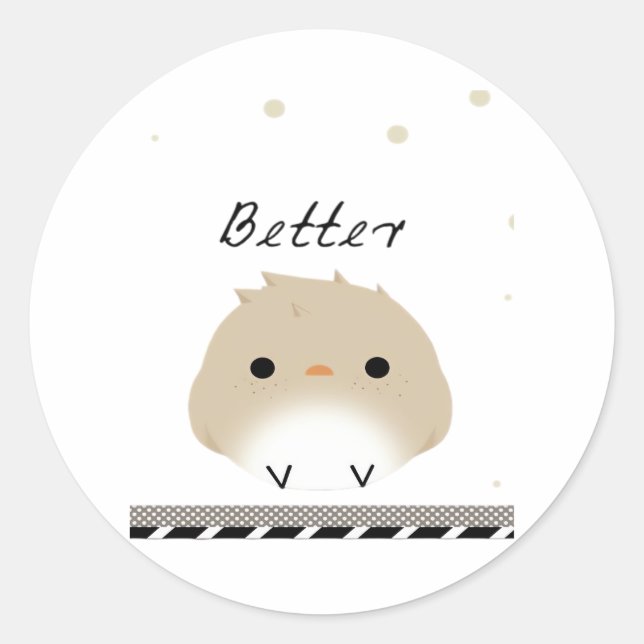 Adesivo Redondo Better Together Clean Design  (Frente)