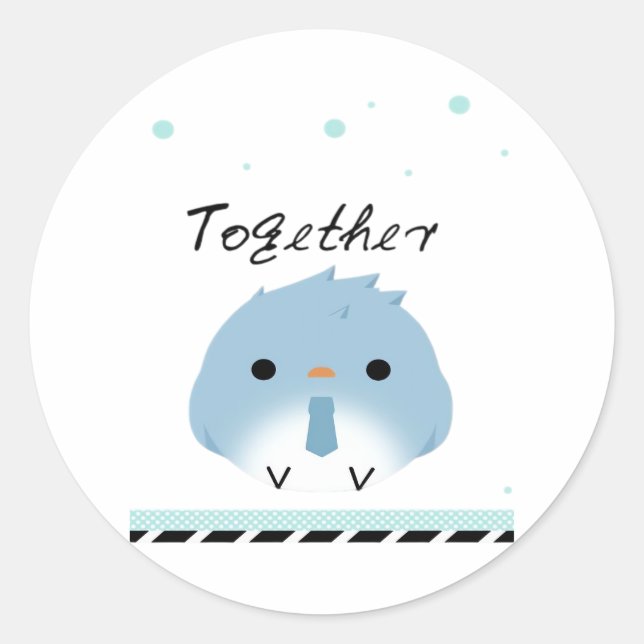 Adesivo Redondo Better Together Minimal Design  (Frente)