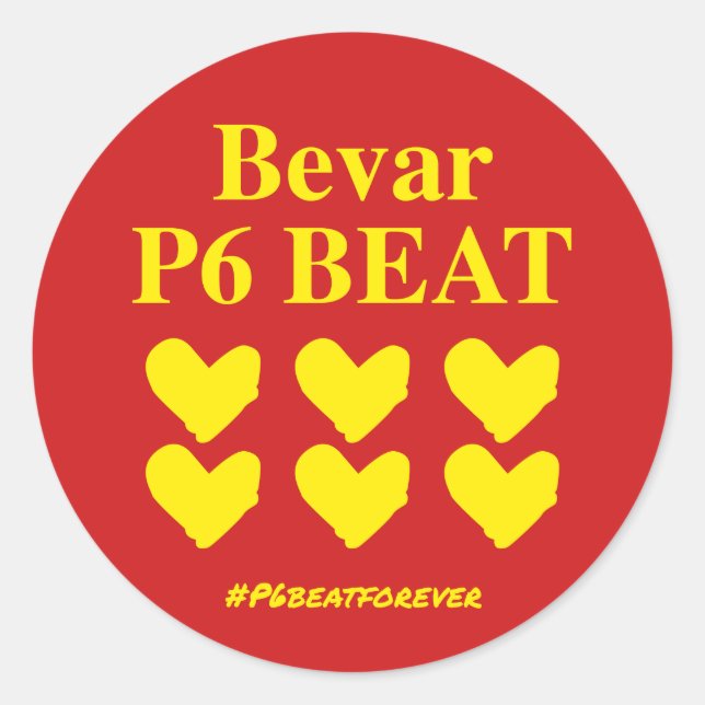 Adesivo Redondo Bevar P6 BEAT (Frente)