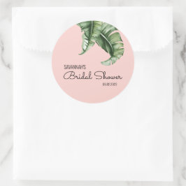 Adesivo Redondo Beverly Colinas Pink & Green Chá de panela Favor