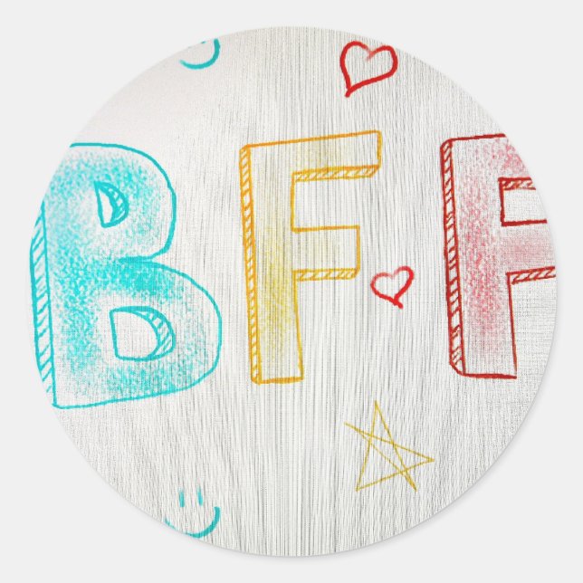 Adesivo Redondo bff (Frente)
