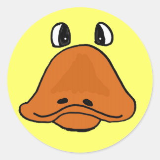 Adesivo Redondo BG- Cartoon Hilariante Duck Sticker
