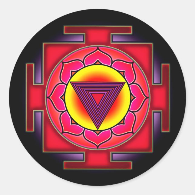 Adesivo Redondo Bhairavi Yantra (Frente)