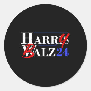 Adesivo Redondo Bheimer 2024 Funny Kamala Harris E Tim W 2024