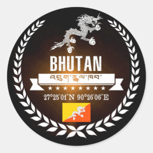Adesivo Redondo Bhutan