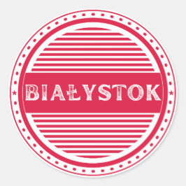 Adesivo Redondo Bialystok City Pride Emblem – Polish Identity