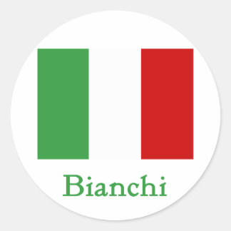Adesivo Redondo Bianchi - Bandeira Italiana