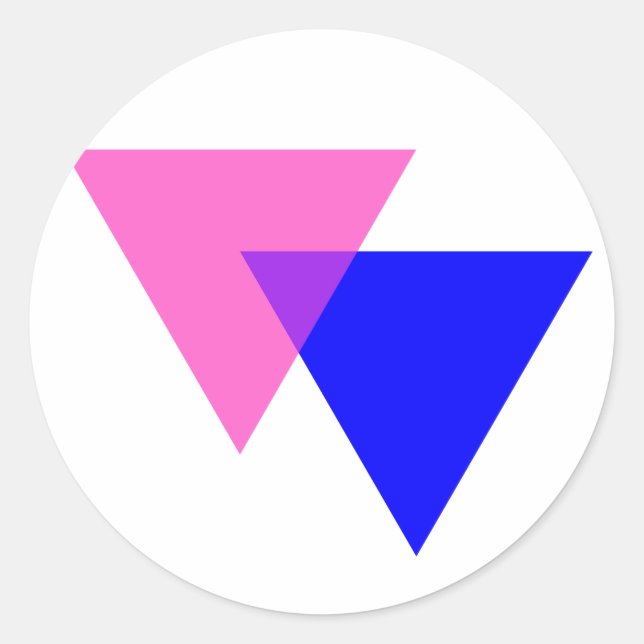 Adesivo Redondo Biângulos (Frente)