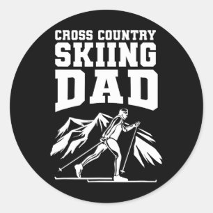 Adesivo Redondo Biathlon Cross Country Skiing Pai Cross Country Sk