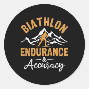 Adesivo Redondo Biathlon Endurance - Aproximação de Biathlete