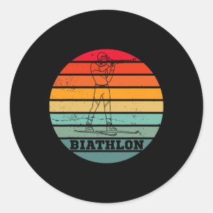 Adesivo Redondo Biathlon Ski Skier Cross-country Ski Trail 10