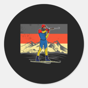 Adesivo Redondo Biathlon Ski Skier Cross-country Ski Trail 15