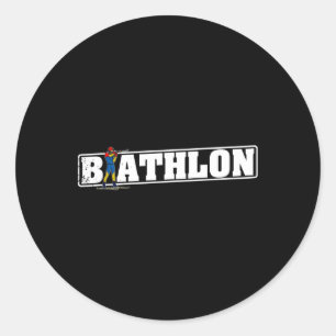 Adesivo Redondo Biathlon Ski Skier Cross-country Ski Trail 5