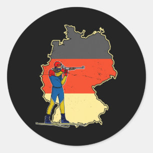 Adesivo Redondo Biathlon Ski Skier Cross-country Ski Trail 9