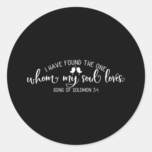 Adesivo Redondo Bíblia Citação Que Encontrei (Frente)