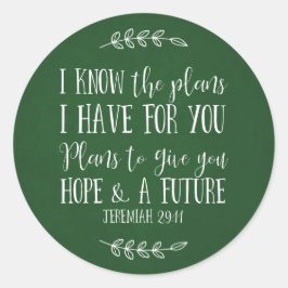 Adesivo Redondo Bíblia Cristã Verde Russo Típica Versa