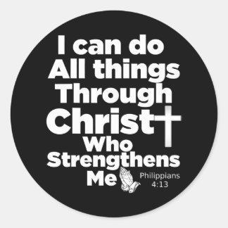 Adesivo Redondo Bíblia Cristã Verso Jesus Cristo Deus