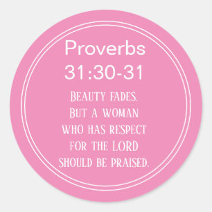 Adesivo Redondo Bíblia scripting verse proverbs conferência rosa