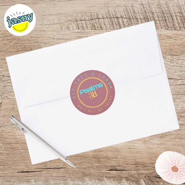 ADESIVO REDONDO BÍBLIA SCRIPTURE "IN THE O LORD" CLASSIC ROUND RUA (Criador carregado)