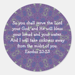 Adesivo Redondo Bíblia Versa Escritura de Reparo Cotação Êxodo