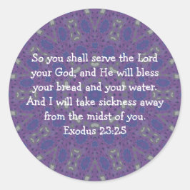 Adesivo Redondo Bíblia Versa Escritura de Reparo Cotação Êxodo 23: