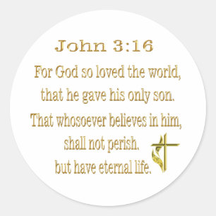 Adesivo Redondo Bíblia Verso