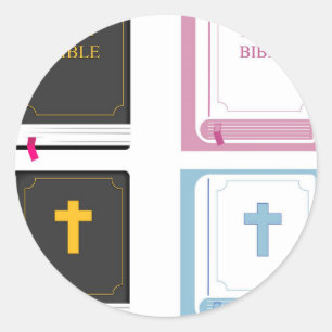 Adesivo Redondo bíblias