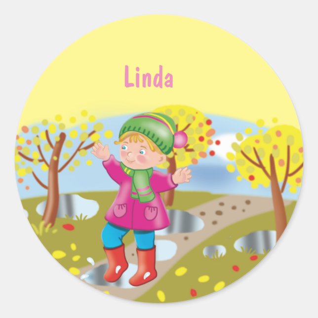 Adesivo Redondo Bíblias de bebês personalizam (Frente)