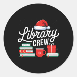 Adesivo Redondo Biblioteca Crew Book Amadurece Bibliotecas Feriado