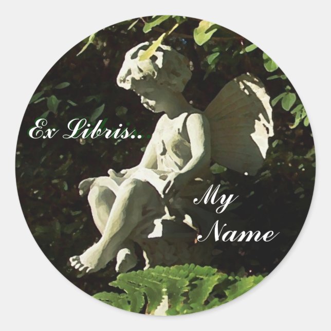 Adesivo Redondo Biblioteca Garden Sprite "Ex Libris" Sticker (Frente)