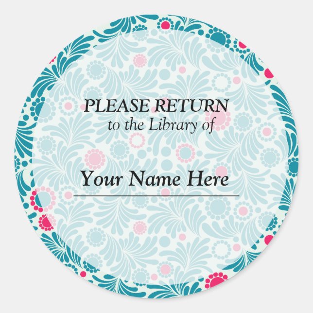 Adesivo Redondo Biblioteca Sticker - Devolva (Frente)