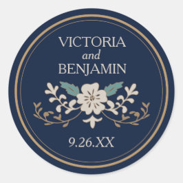 Adesivo Redondo Biblioteca Vintage